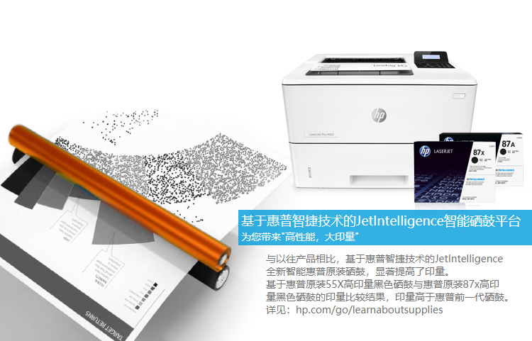 惠普 HP M501dn 黑白激光打印机 自动双面打印机 高速打印机 高清办公商用打印机